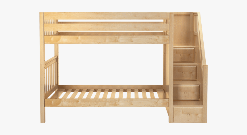 Twin Medium Bunk Bed With Stairs - Bunk Bed, HD Png Download, Free Download