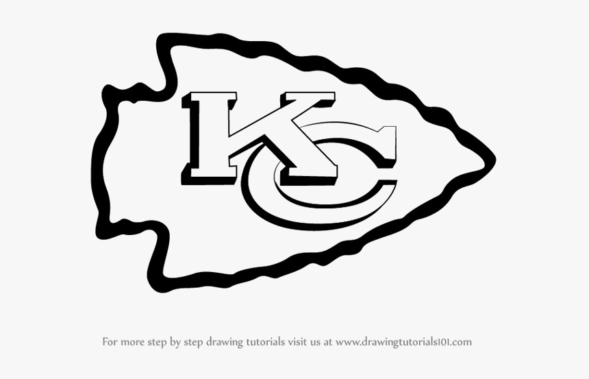 Download Kansas City Chiefs Transparent Png - Kansas City Chiefs Logo Black And White, Png Download, Free Download