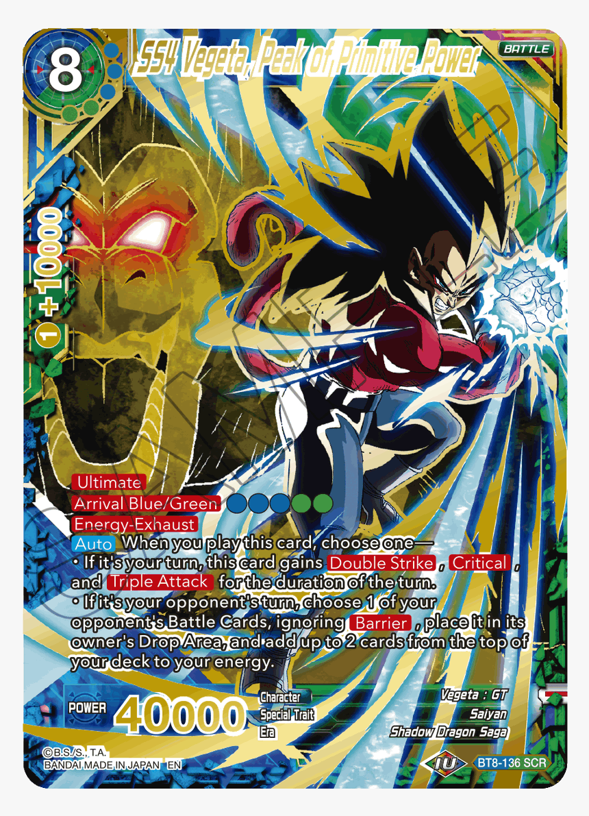 Ss4 Vegeta Peak Of Primitive Power, HD Png Download, Free Download