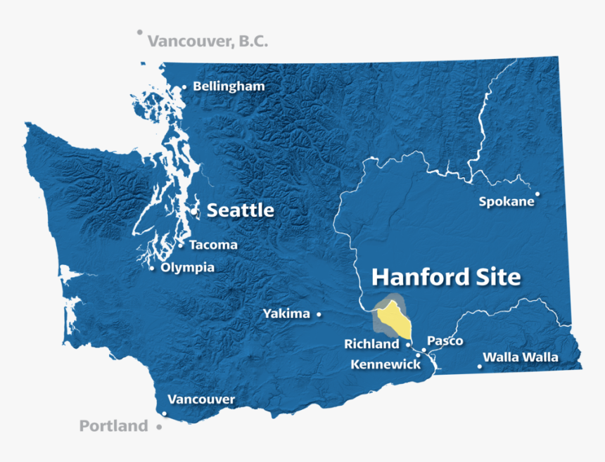 Hc Wa Map All-cities - Washington State Outline Png, Transparent Png, Free Download