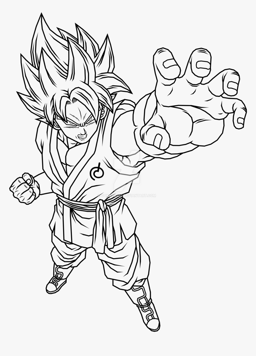 Son Goku Super Saiyan Traje De Wiss Dbs By Gokussj20 - Goku Super Saiyan Blue Coloring Pages, HD Png Download, Free Download