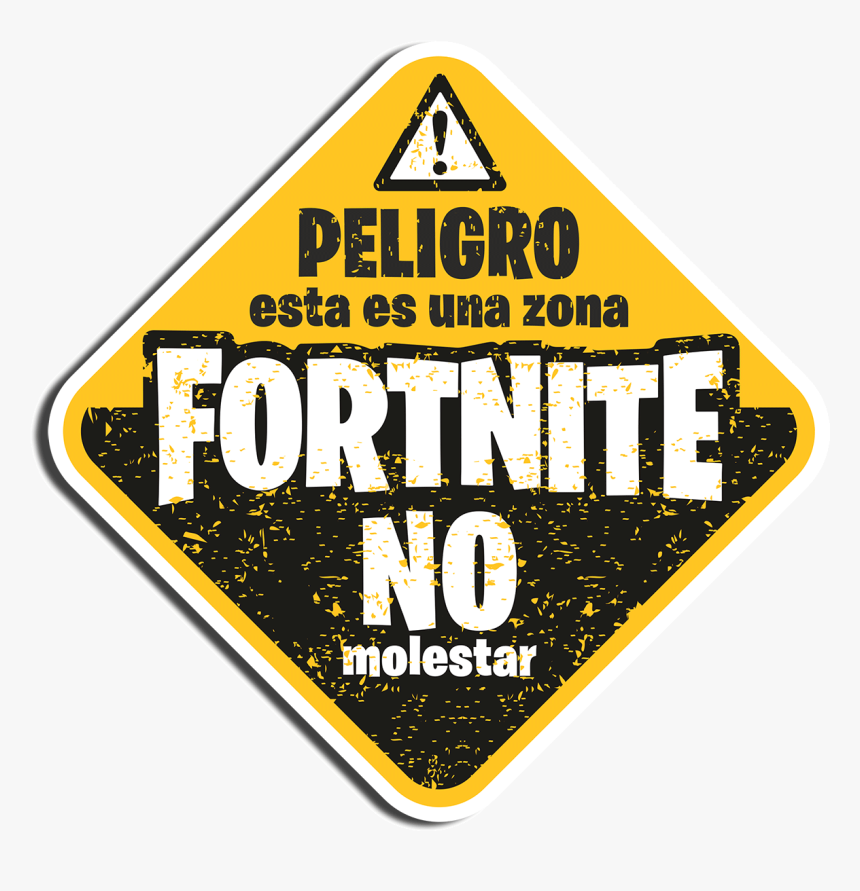 Car & Motorbike Stickers - Warning Fortnite Zone, HD Png Download, Free Download