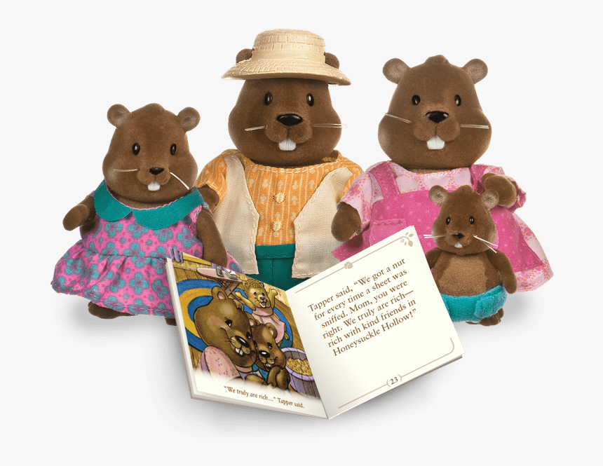 Li"l Woodzeez Beaver Family With Storybook , Png Download - Lil Woodzeez Beaver Family, Transparent Png, Free Download