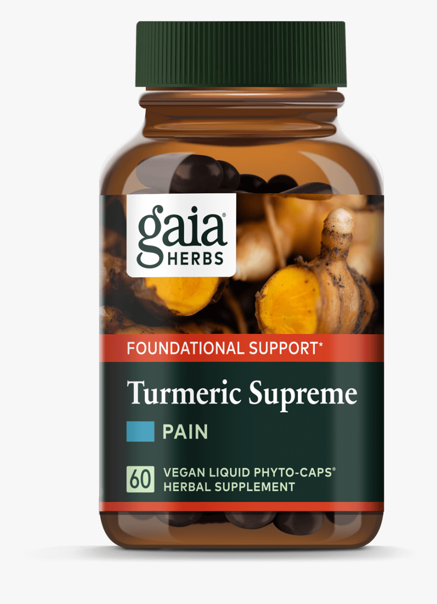 Gaia Herbs Turmeric Supreme Pain 60, HD Png Download, Free Download