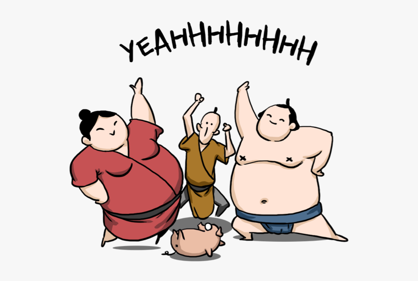 Ringo The Sumo Wrestler Stickers Messages Sticker-4 - Cartoon, HD Png Download, Free Download