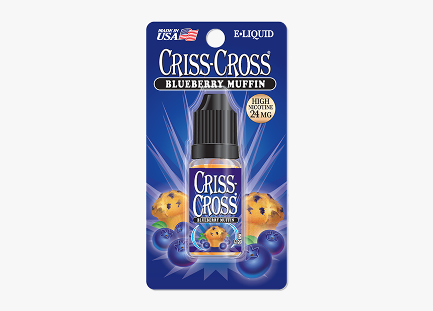 Criss Cross E Liquid Blueberry Muffin - Vape Juice Criss Cross, HD Png Download, Free Download