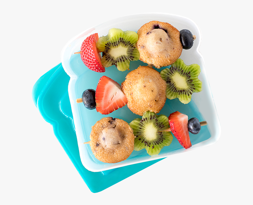 Blueberry Muffin And Fruit Kebabs - Kiwifruit, HD Png Download, Free Download