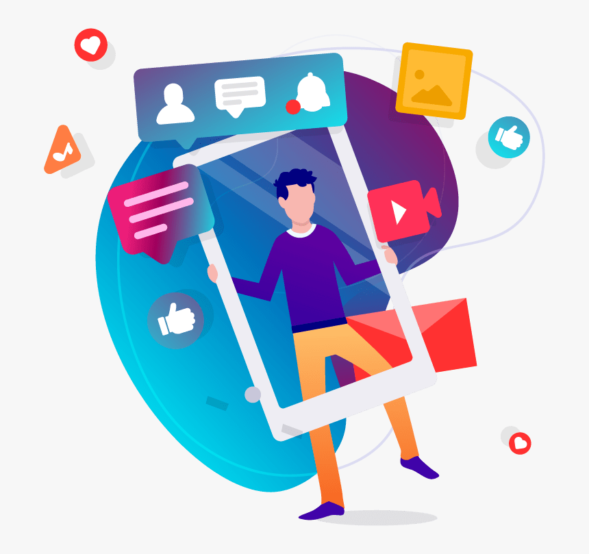 Redes-dibujo - Social Media Marketing Png Transparent, Png Download, Free Download