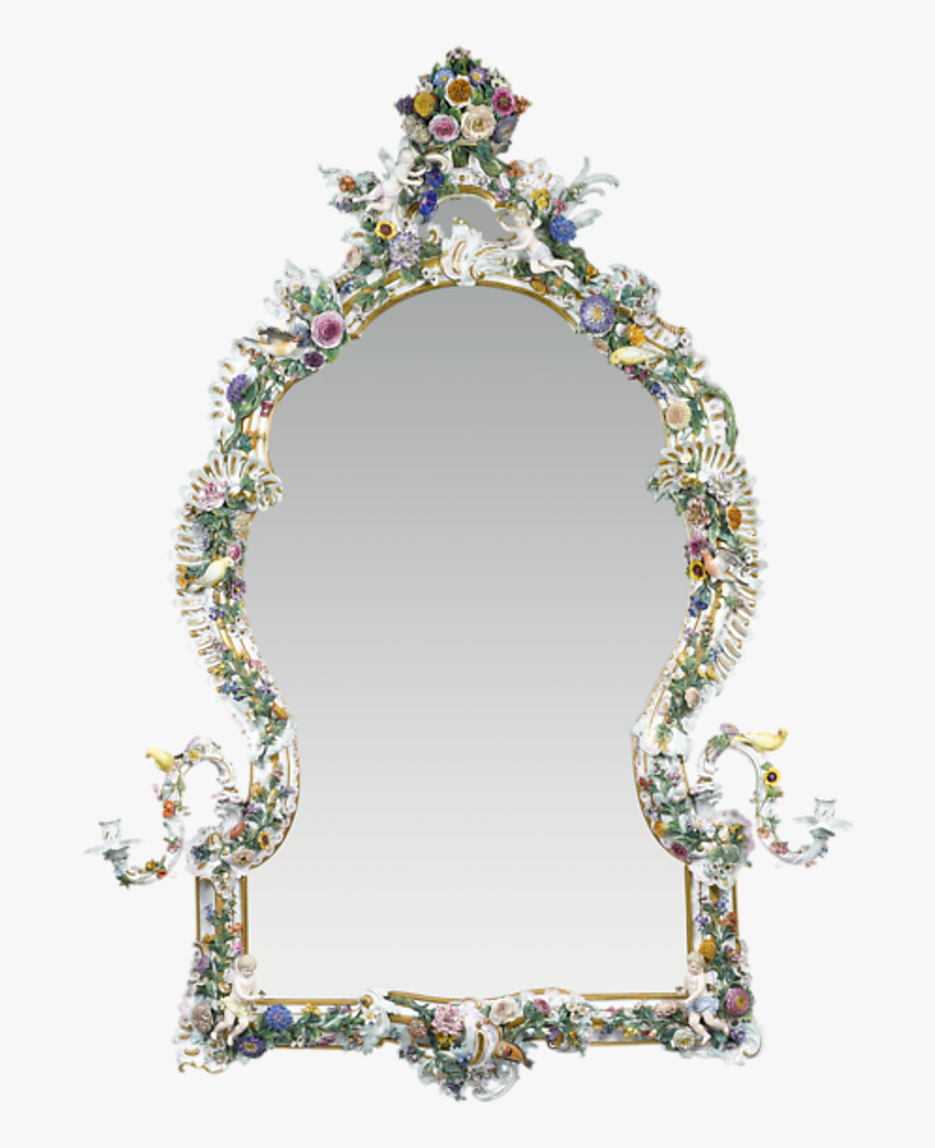 Meissen Porcelain Rococo Mirror - Arch, HD Png Download, Free Download