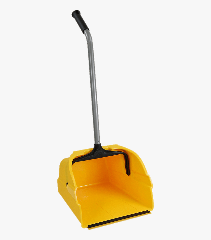 Yellow Plastic Dustpan With Long Handle - Dust Pan With Handle, HD Png Download, Free Download