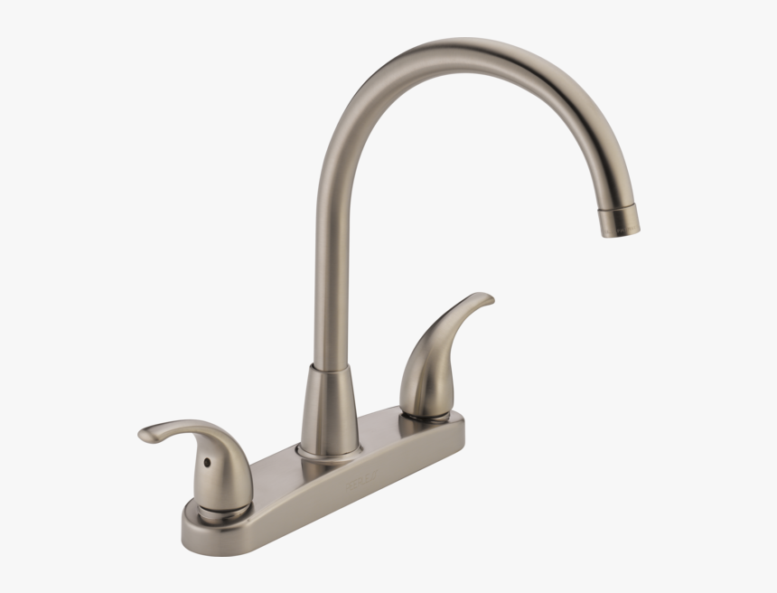 P299568lf Ss B1 - 2 Handle Kitchen Faucet Stainless, HD Png Download, Free Download