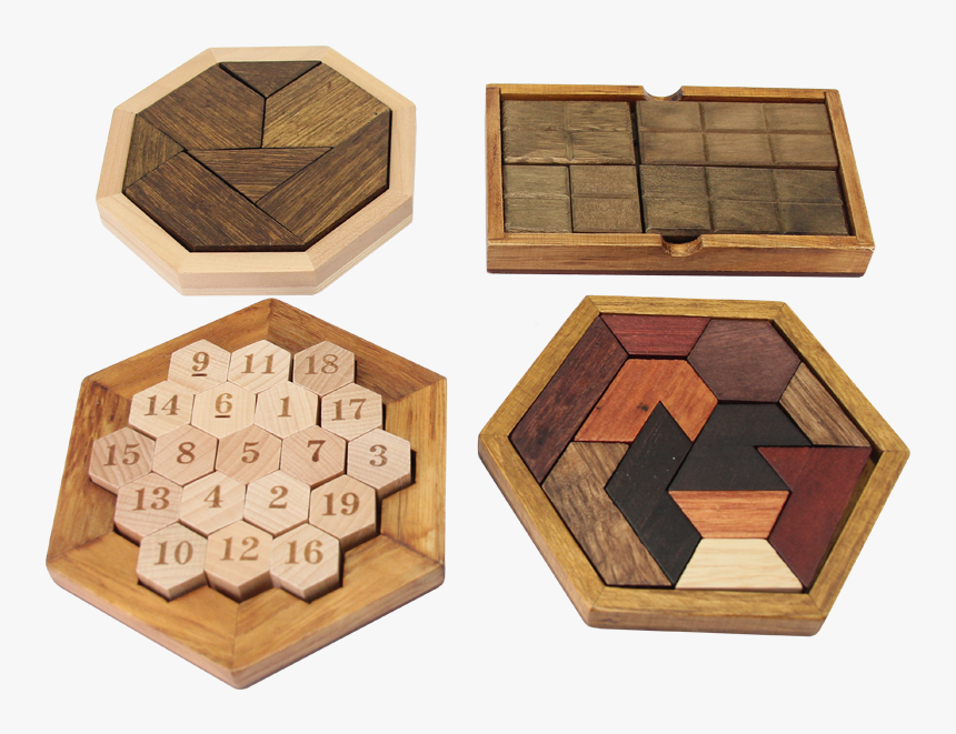 Kong Ming Lock Lu Ban Lock Four Puzzle Box Wooden Puzzle - Plywood, HD Png Download, Free Download