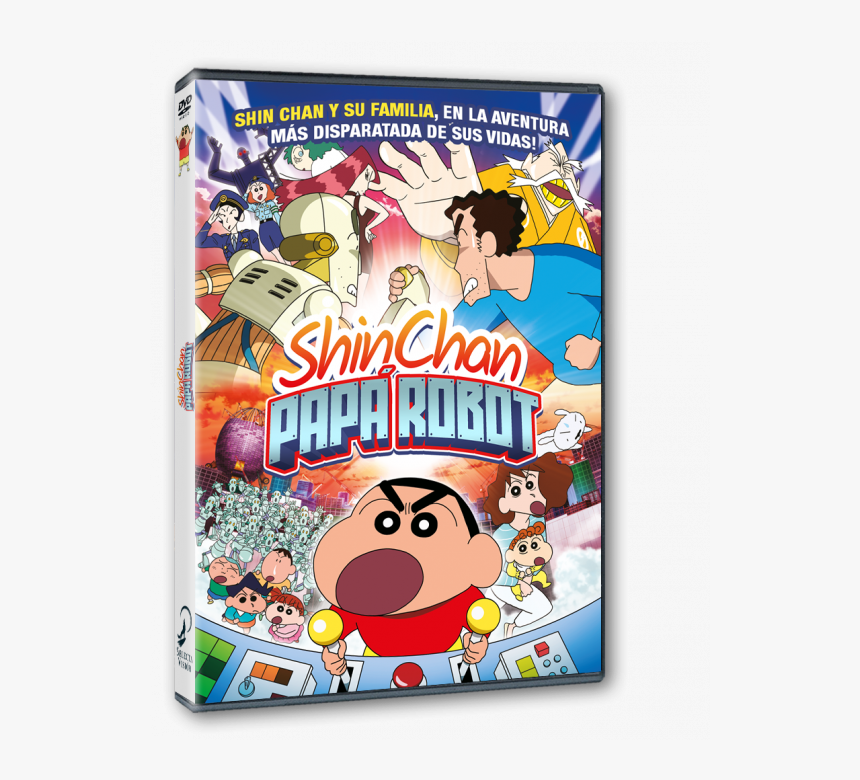 Papá Robot En Dvd - Crayon Shinchan Serious Battle Robot Dad Strikes Back, HD Png Download, Free Download