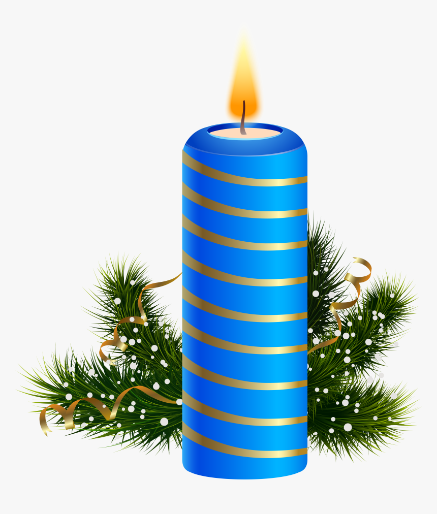 Advent Clipart Blue Candle - Velas Navidad Azul Png, Transparent Png, Free Download