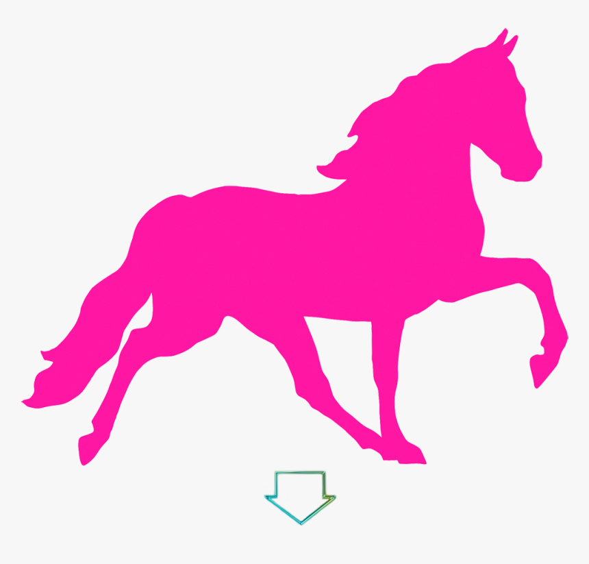 Siluetas De Herraduras De Caballos Clipart , Png Download - Horses Silhouette Pink Png, Transparent Png, Free Download