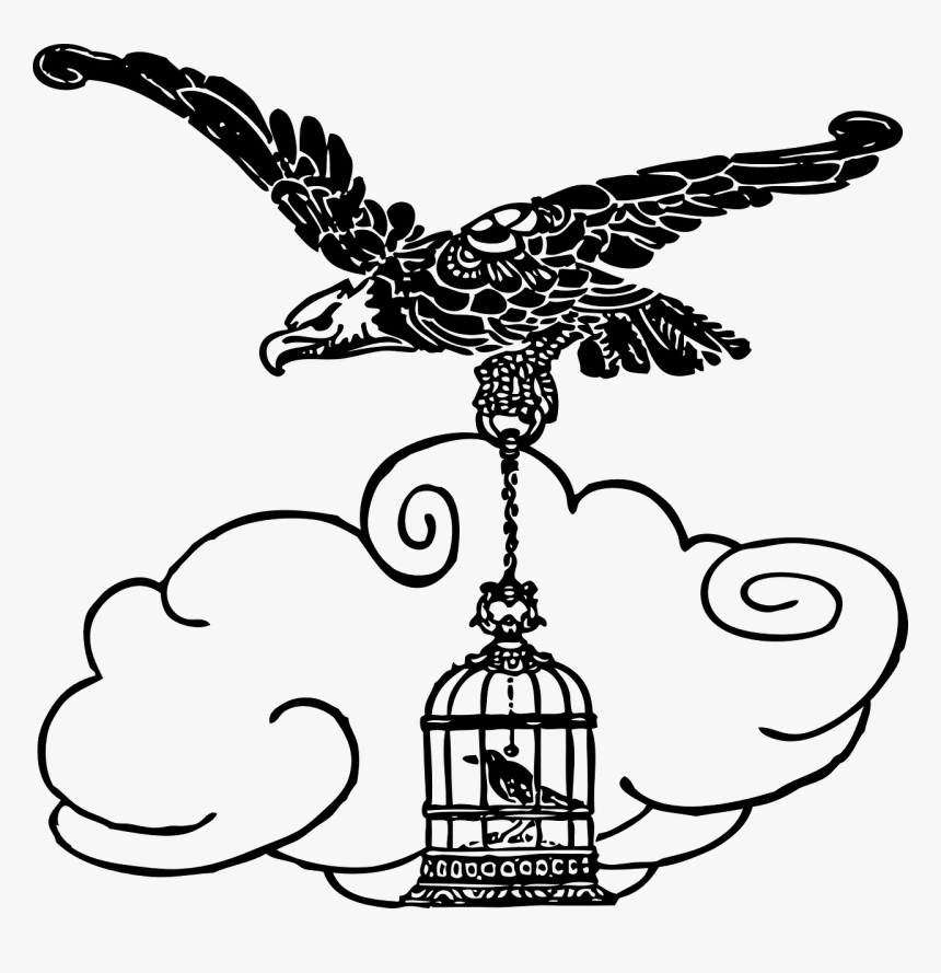 Eagle And Nightingale Svg Clip Arts - Nightingale And Eagle, HD Png Download, Free Download