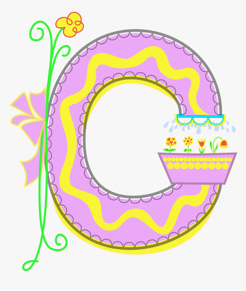 Monogram Of The Letter G With Flowers - Circle, HD Png Download, Free Download