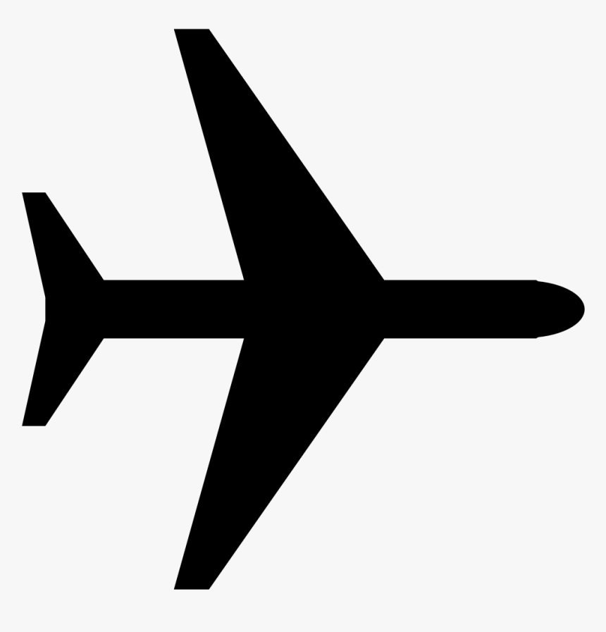 Plane Png Download - Transparent Background Black Airplane Cartoon, Png Download, Free Download