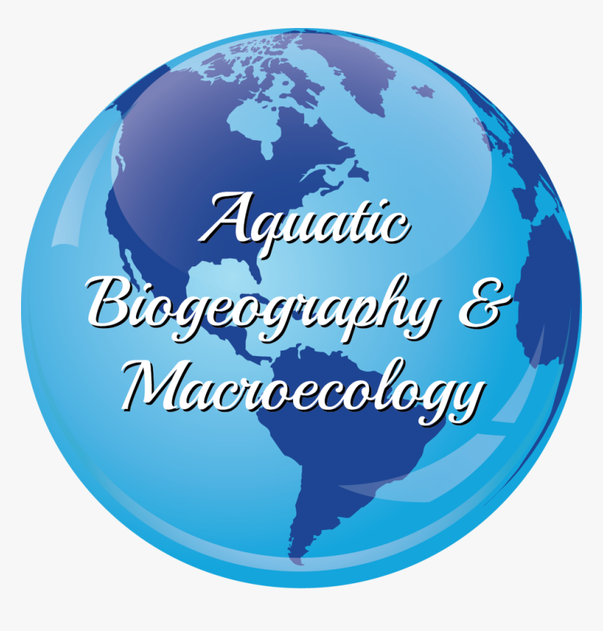 Circle Aquaticbiogeography - Flat Globe Black And White, HD Png Download, Free Download