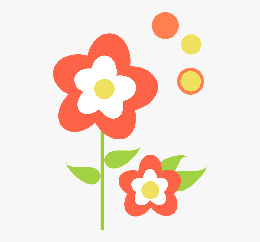 Leaf, Flowers, Orange, Floral, Blossom, Flora - Water Flower Cartoon Png, Transparent Png, Free Download