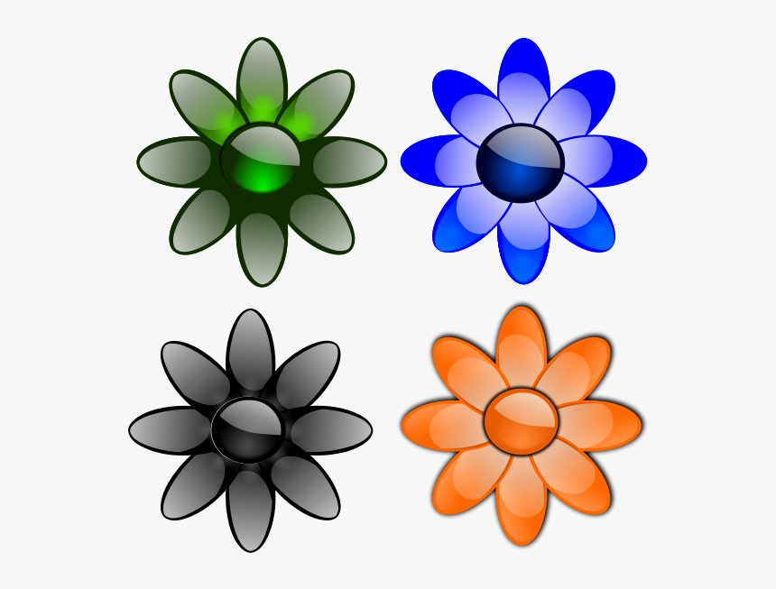 Glossy Flowers 2 Png Images - Stickers Designs For Scrapbook, Transparent Png, Free Download