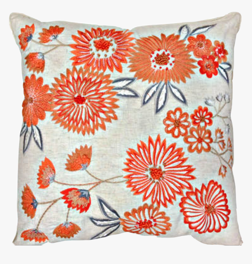 #pillow #coral #flowers #decor #remixit #freetoedit - Cushion, HD Png Download, Free Download