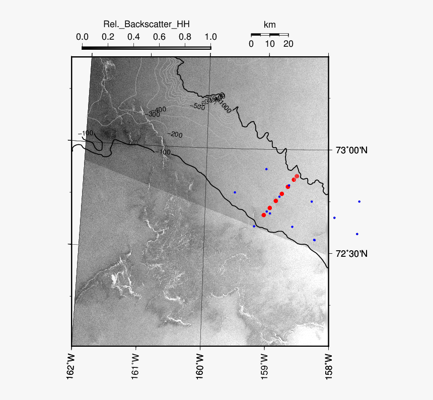 Map Northern Chukchi Sea With Mooring Locations , Contours - Map, HD Png Download, Free Download