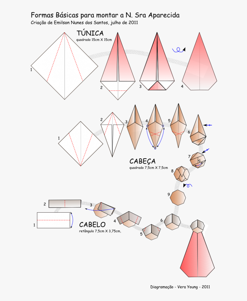 Retangulo Png -0 N Sra Aparecida Em - Origami Nossa Senhora Aparecida, Transparent Png, Free Download