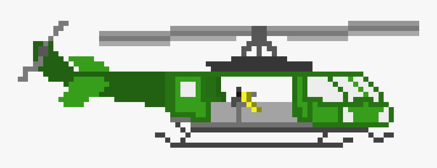 Huey Helicopter Pixel Art, HD Png Download, Free Download