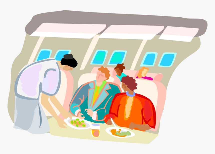 Vector Illustration Of Airline Hostess Stewardess Serves - Food Services Categories Cruises, HD Png Download, Free Download