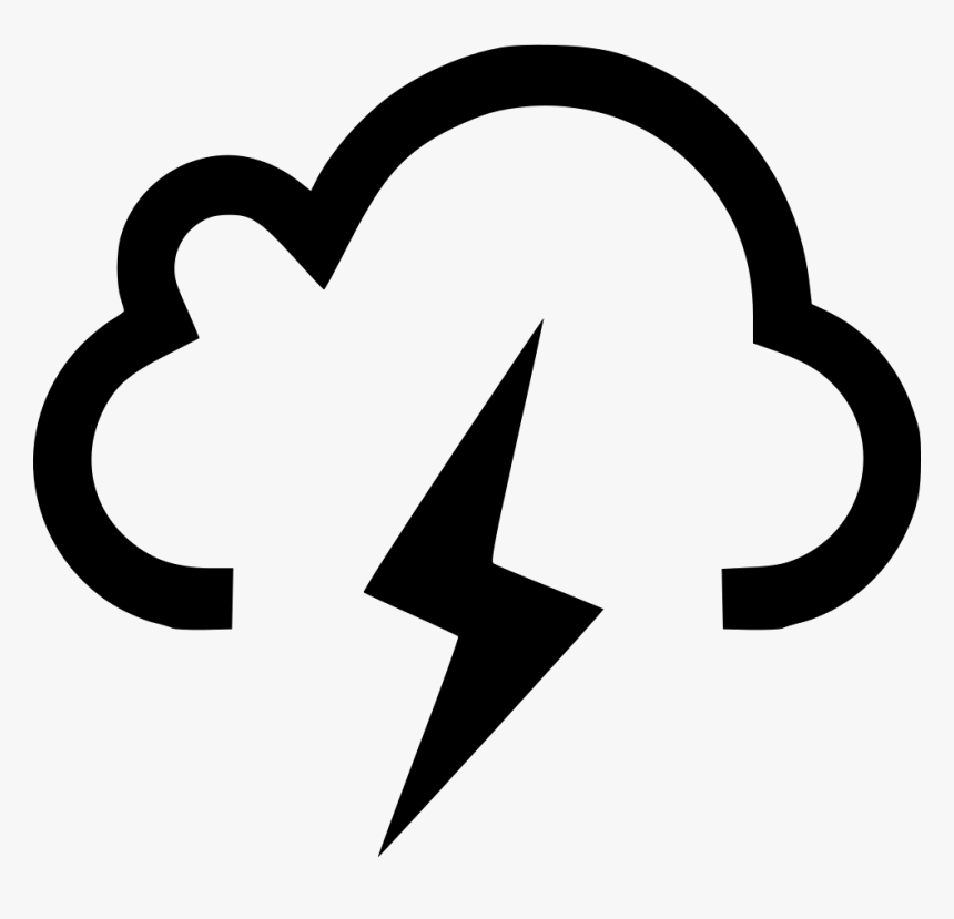 Cloud Thunder - Wind Rain Icon Png, Transparent Png, Free Download