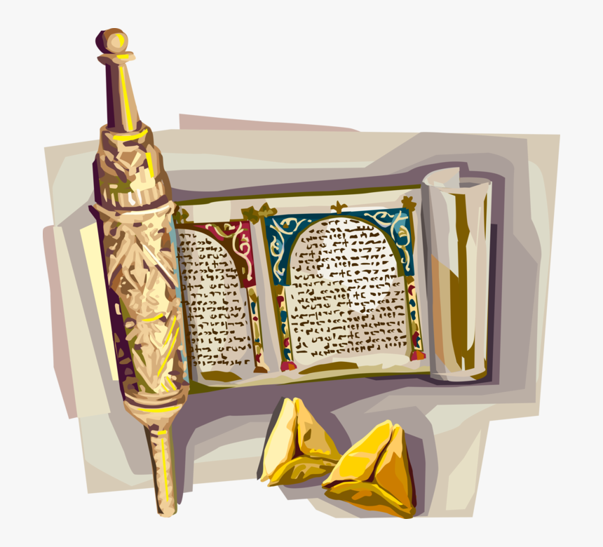 Vector Illustration Of Purim Scroll Of Esther Megillah - Illustration, HD Png Download, Free Download