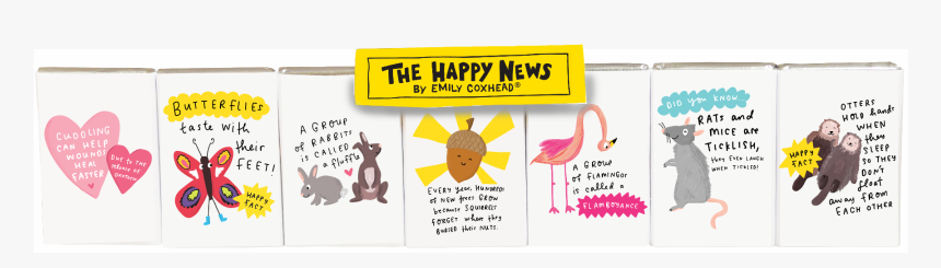 Happy News Happy Facts And Happy Thoughts Chocolates"

 - Cartoon, HD Png Download, Free Download