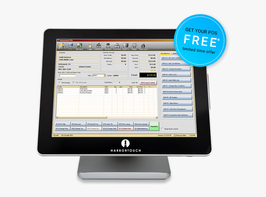 Harbortouch Elite Retail Pos System - Retail Pos System, HD Png Download, Free Download