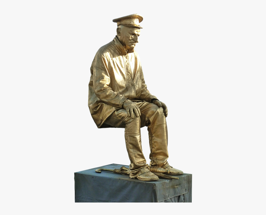 Street Artists, Gold, Living Statue, Illusion, Sitting - Living Statue Png, Transparent Png, Free Download