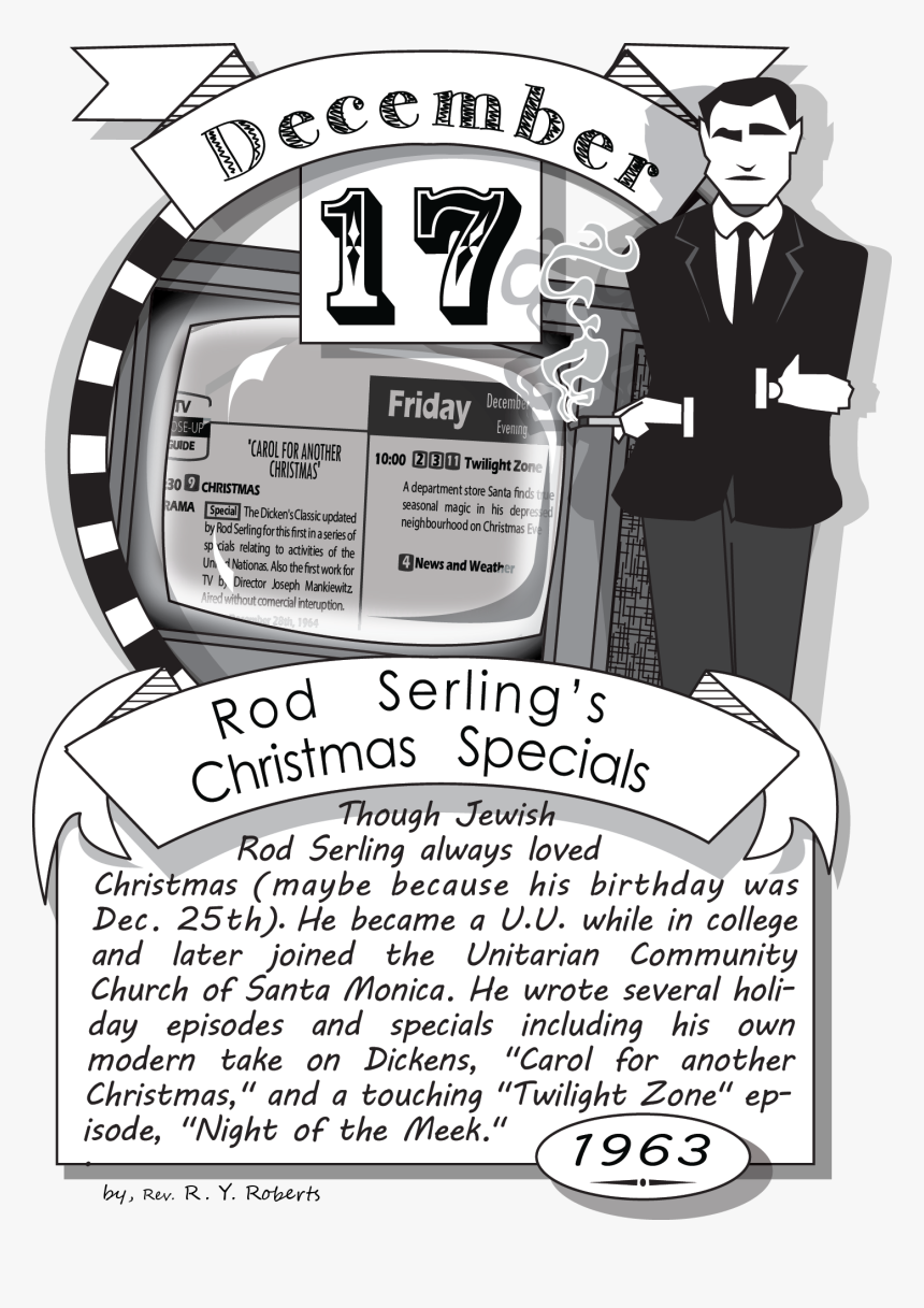 December Seventeenth, Rod Serling’s Christmas Specials - Cartoon, HD Png Download, Free Download