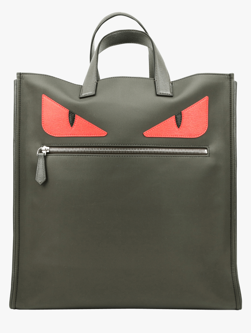 Fendi Monster Eye Nylon Grau Rot , Png Download - Briefcase, Transparent Png, Free Download