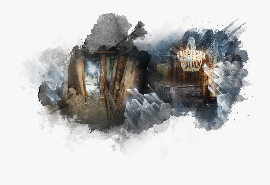 Drawn Cave Mine Entrance - Wieliczka Salt Mine Png, Transparent Png, Free Download