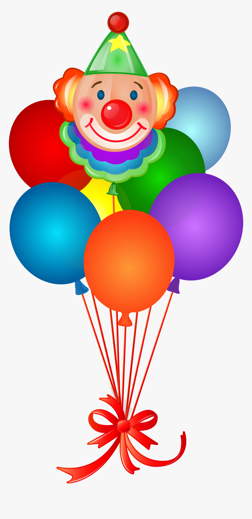 Clip Art Clown Happy Birthday - Clown With Balloons Clipart, HD Png Download, Free Download