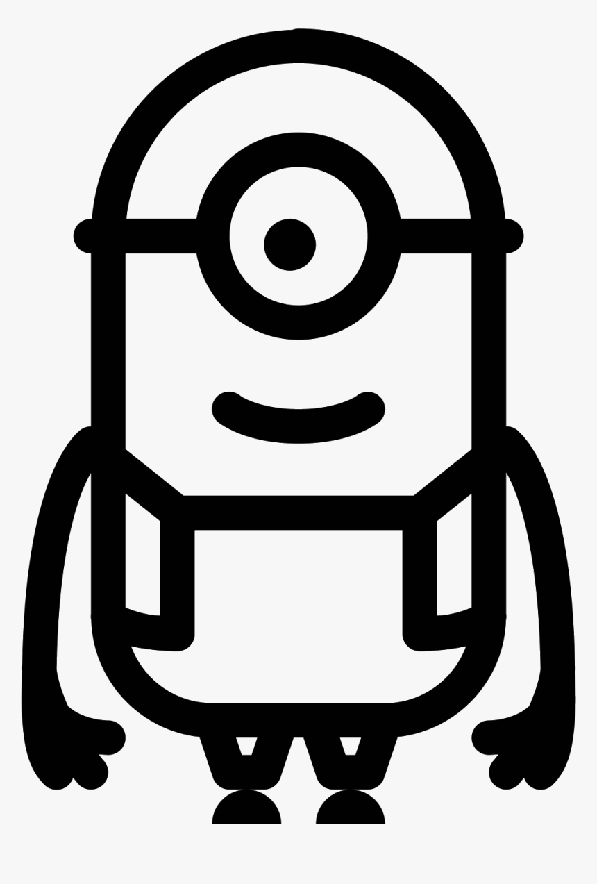 Minion Icon Png Clipart , Png Download - Black And White Minion Vector, Transparent Png, Free Download