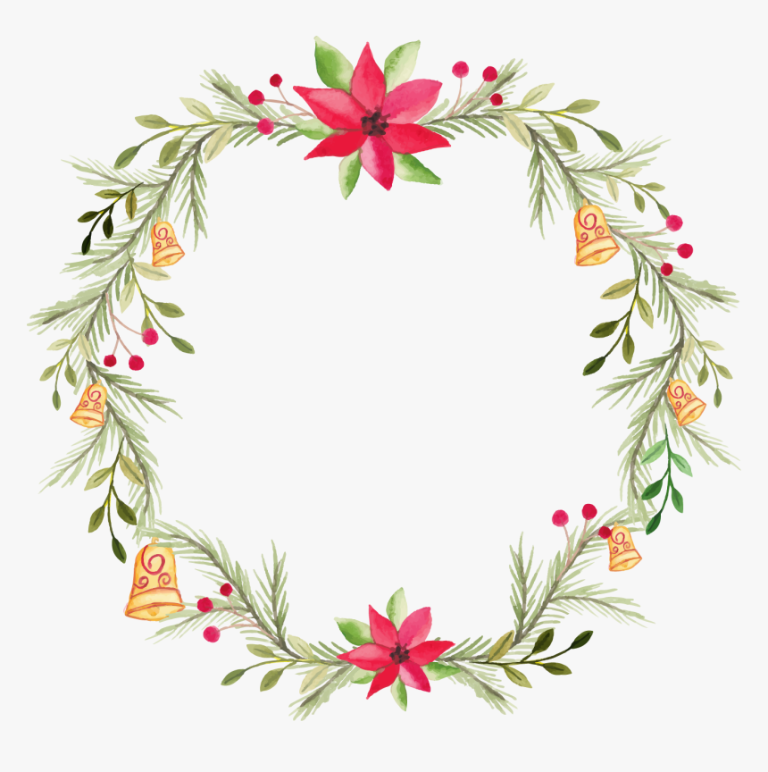 Free Christmas Watercolor Wreath, HD Png Download, Free Download