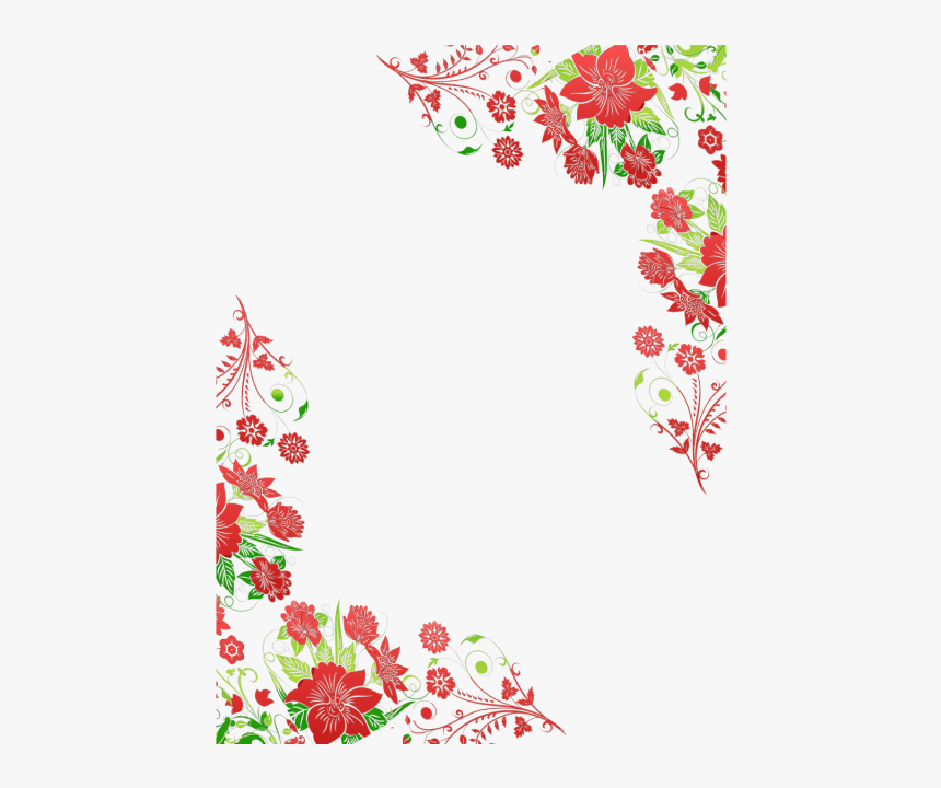 Clip Art Floral Borders - Flower Frame Transparent Vector Png, Png Download, Free Download