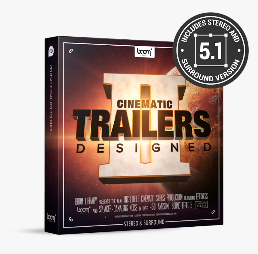 Cinematic Trailers Sound Effects Library Product Box - Multimedia Software, HD Png Download, Free Download