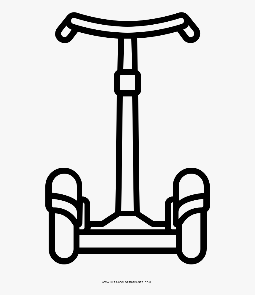 Segway Coloring Page Clipart , Png Download - Coloring Page Segway, Transparent Png, Free Download