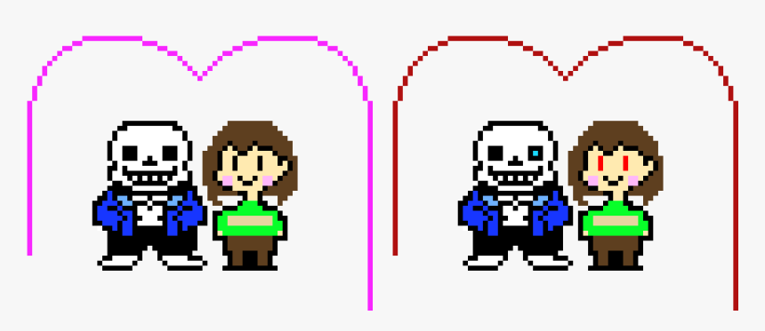 Chara And Sans Pixel, HD Png Download, Free Download