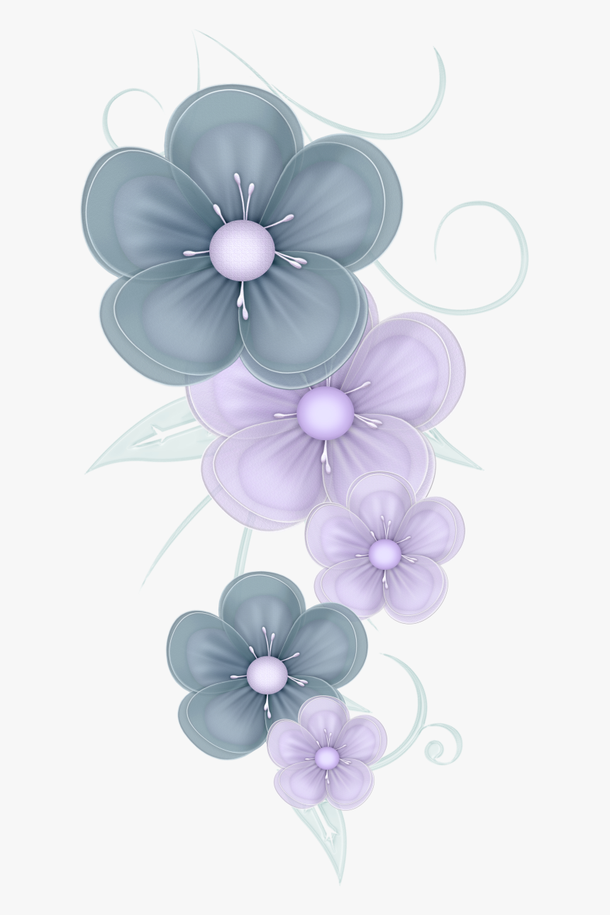 Flowers Png Blue By - Editing Zone Text Png, Transparent Png, Free Download