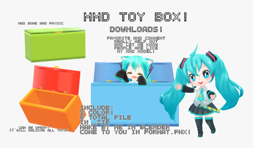 Kawaii Clipart Noodle - Mmd Box, HD Png Download, Free Download