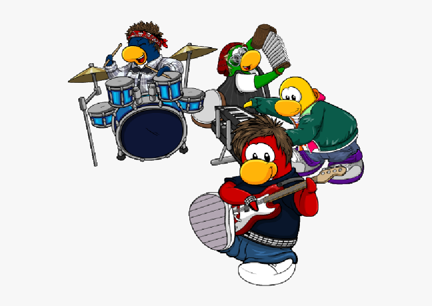 Club Penguin Cartoon Picture Images Wondering Clip - Club Penguin Drums, HD Png Download, Free Download