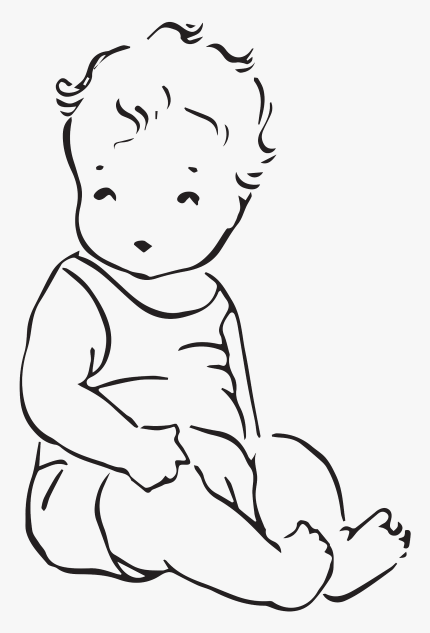 Baby Sitting Black And White, HD Png Download, Free Download