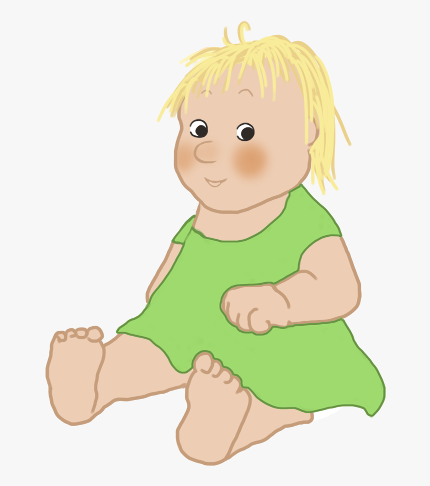 Baby Clipart Cute In Green - Cartoon, HD Png Download, Free Download